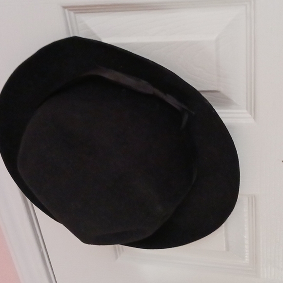VINTAGE EFFANEM 100% WOOL BLACK CRUSHER HAT - Picture 9 of 9